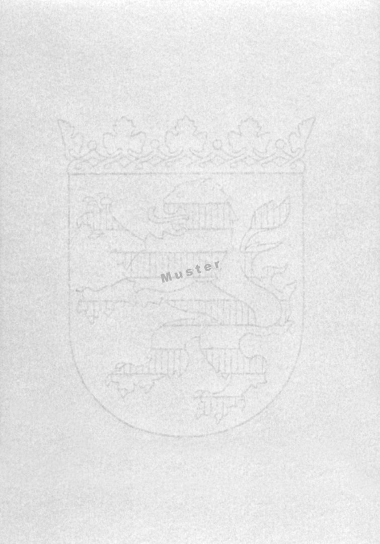 Wappenpapier Hessen, blanco, A4, Form.-Nr. 299